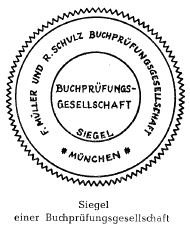 Siegel einer vereidigten Buchprüfungsgesellschaft (BGBl. I 1962 S. 165)