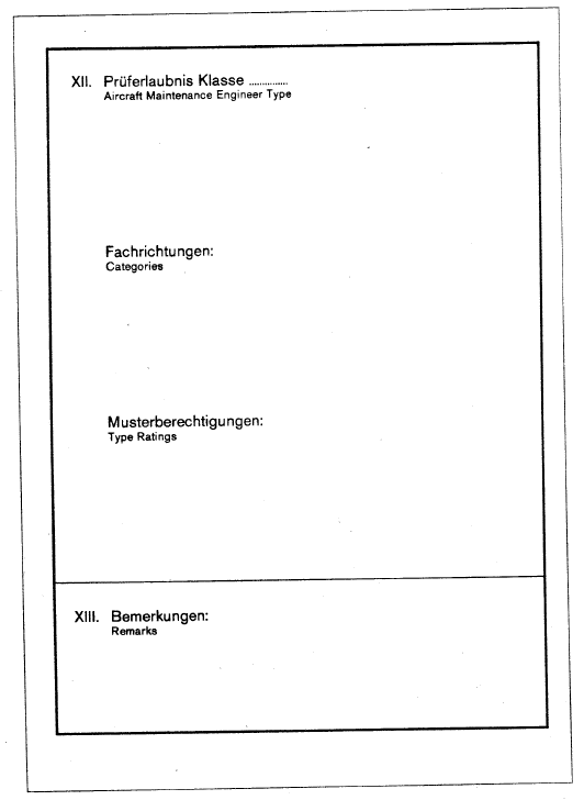 Muster Ausweis für Prüfer von Luftfahrtgerät, Seite 3 (BGBl. I 1984 S. 336)