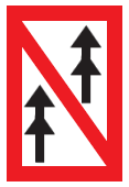 Zeichen Überholverbot für Schleppverbände (BGBl. I 1998 S. 3231)