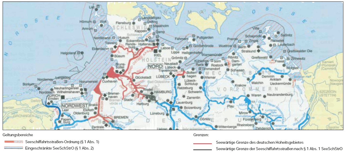 Karte des Geltungsbereichs (BGBl. I 1998 S. 3264)