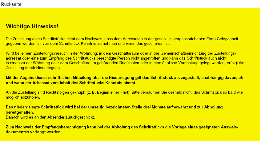 Benachrichtigung Rückseite (BGBl. 2002 I S. 676)