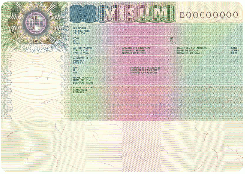Visum Klebeetikett (BGBl. 2004 I S. 3026)