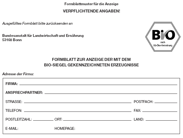 Muster Formblatt Ökokennzeichnung, Seite 1 (BGBl. I 2005 S. 3384)