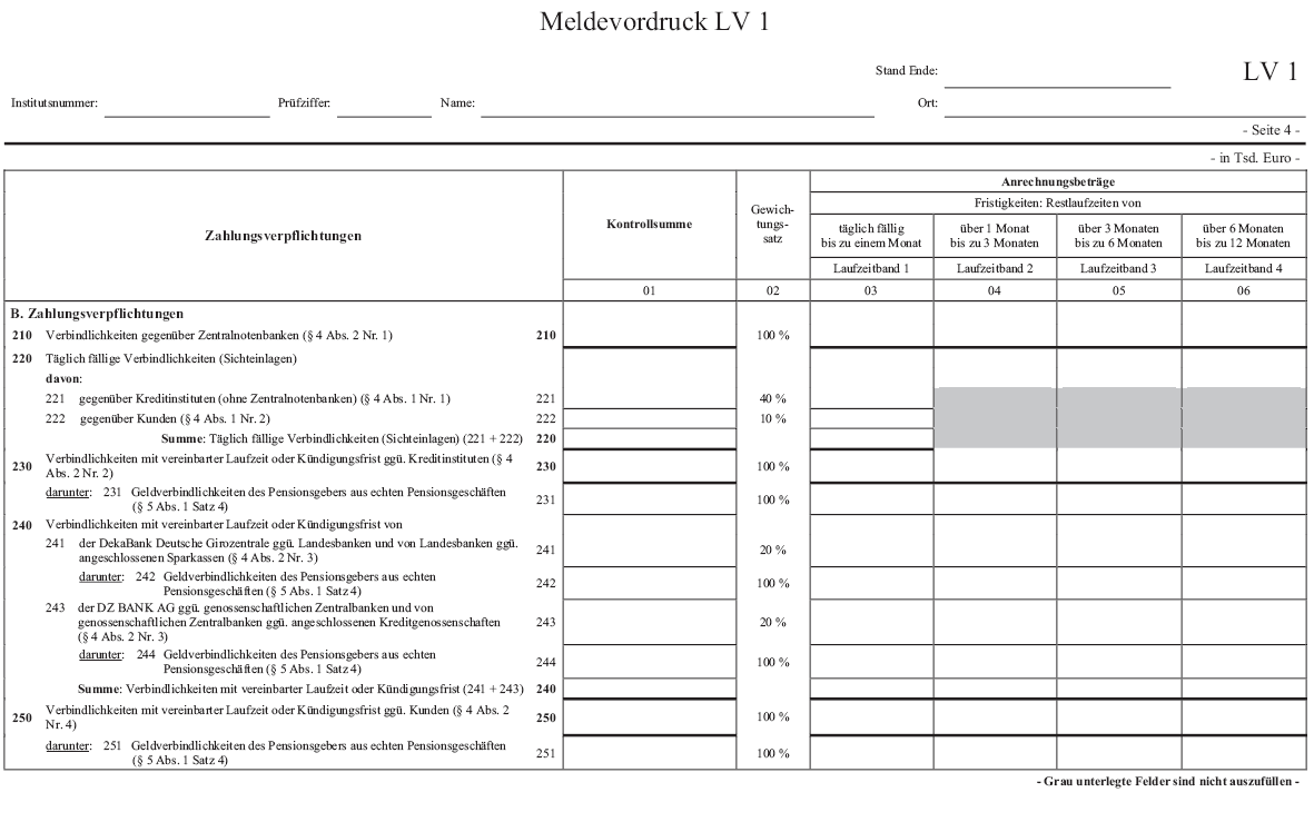 Meldevordruck LV 1, Seite 4 (BGBl. 2006 I S. 3127)