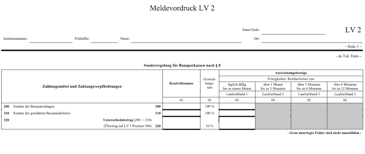 Meldevordruck LV 2, Seite 1 (BGBl. 2006 I S. 3130)