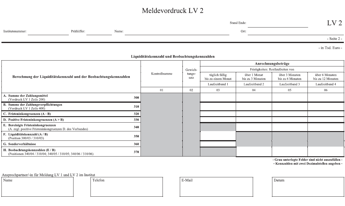 Meldevordruck LV 2, Seite 2 (BGBl. 2006 I S. 3131)