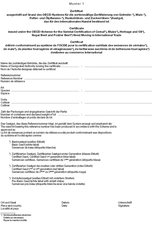 Zertifikat Muster 1 (BGBl. 2006 I S. 391)