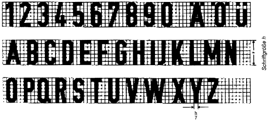 Schriftart fette Engschrift DIN 1451 (BGBl. I 2006 S. 1039)