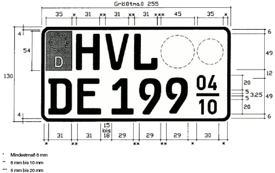 Saisonkennzeichen zweizeiliges Kennzeichen (BGBl. I 2006 S. 1047)