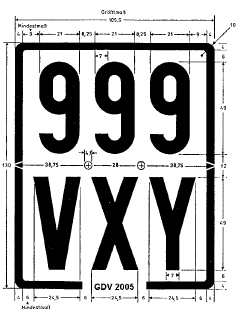 Versicherungskennzeichen für Kleinkrafträder, motorisierte Krankenfahrstühle und vierrädrige Leichtkraftfahrzeuge (BGBl. I 2011 S. 219)