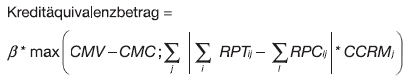 Formel zur Berechnung des Kreditäquivalenzbetrags (BGBl. I 2006 S. 3103)