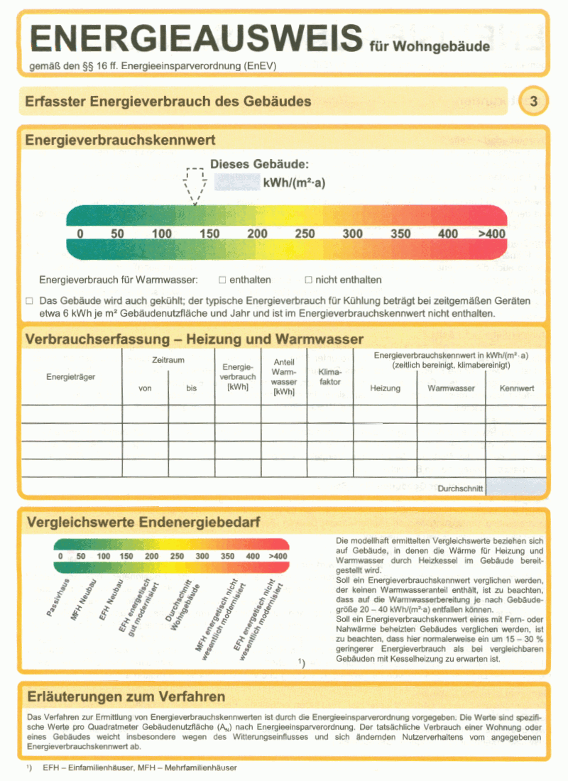 Muster Energieausweis für Wohngebäude Seite 3