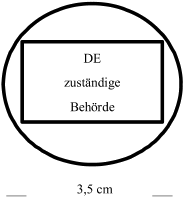 Abbildung Stempel für genusstaugliches Fleisch von als Haustieren gehaltenen Huftieren, die außerhalb eines Schlachthofes notgeschlachtet wurden (BGBl. I 2007 S. 1868)