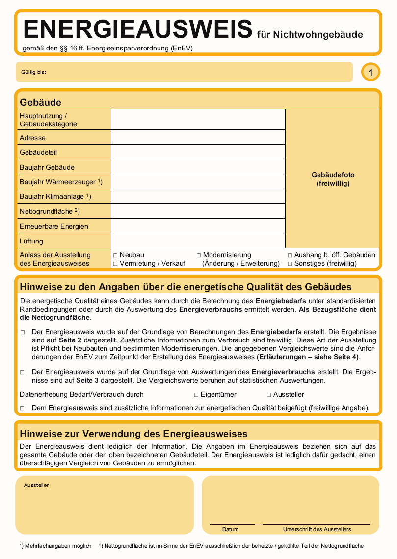 Energieausweis Wohngebäude Seite 1
