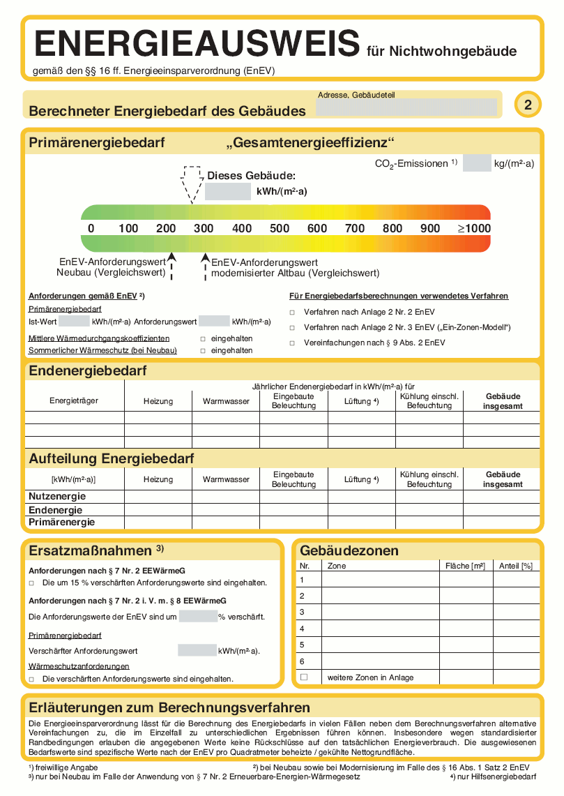 Energieausweis Wohngebäude Seite 2