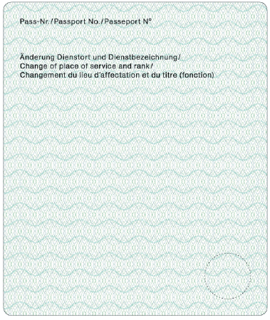 Aufkleber Dienstort- und Dienstbezeichnungsänderung (BGBl. 2010 I S. 1452)