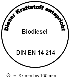 Kennzeichnung Biodiesel (BGBl. I 2010 S. 1858)