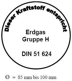 Kennzeichnung Erdgas Gruppe H (BGBl. I 2010 S. 1859)