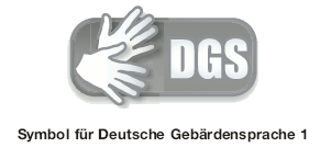 Symbol für Deutsche Gebärdensprache 1 (BGBl. I 2011 S. 1859)