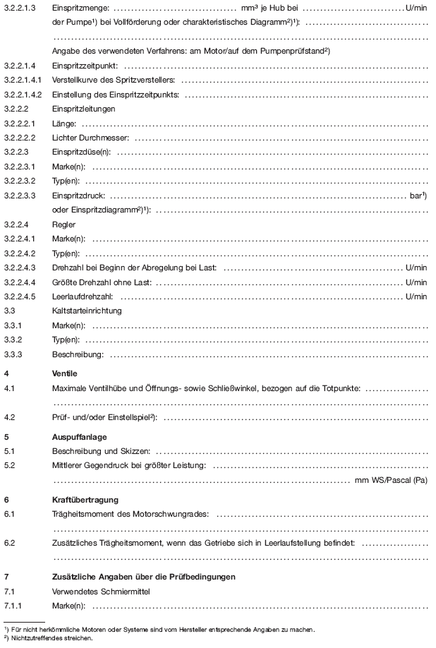 Anhang II Hauptmerkmale der Zugmaschine und des Motors und Angaben über die Durchführung der Prüfungen, Seite 2 (BGBl. 2012 I S. 791)
