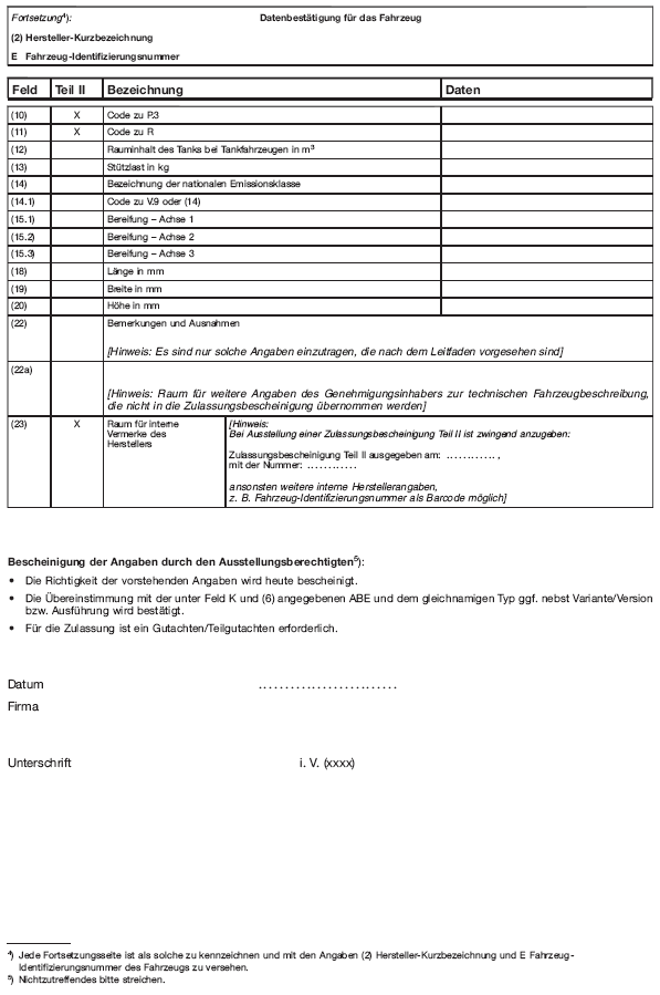 Muster 2d (Datenbestätigung), Seite 2 (BGBl. 2012 I S.950)