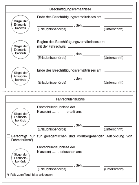 Fahrlehrerschein, Seite 3 (BGBl. I 2012 S. 1355)