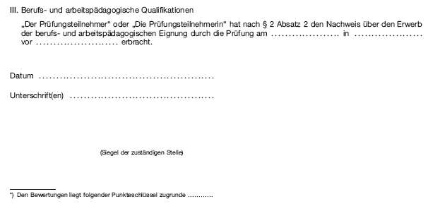 Muster Zeugnis über die Prüfung zum anerkannten Fortbildungsabschluss Geprüfter Meister Medienproduktion Bild und Ton/Geprüfte Meisterin Medienproduktion Bild und Ton (BGBl. I 2012 S. 1473)