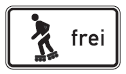 Zusatzzeichen Inline-Skaten und Rollschuhfahren (BGBl. I 2013 S. 378)