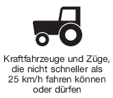 Kraftfahrzeuge und Züge, die nicht schneller als 25 km/h fahren können oder dürfen (BGBl. I 2013 S. 382)