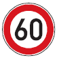 Zeichen 274 Zulässige Höchstgeschwindigkeit (BGBl. I 2013 S. 404)