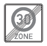 Zeichen 274.2 Ende einer Tempo 30-Zone (BGBl. I 2013 S. 405)