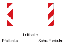 Zeichen 605 Leitbake Pfeilbake Schraffenbake (BGBl. I 2013 S. 425)