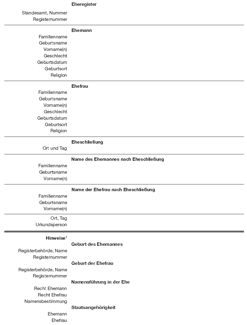 Eheregister, Seite 1 (BGBl. I 2013 S. 1144)