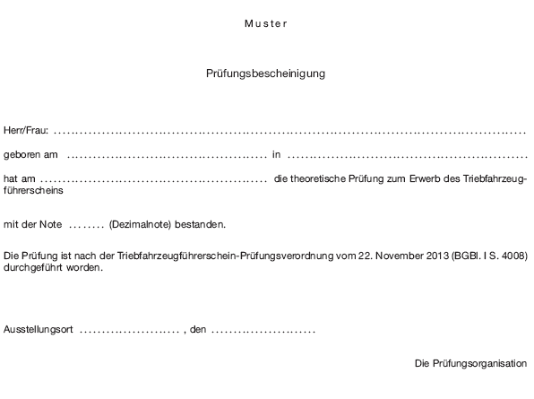 Muster Prüfungsbescheinigung (BGBl. I 2013 S. 4015)