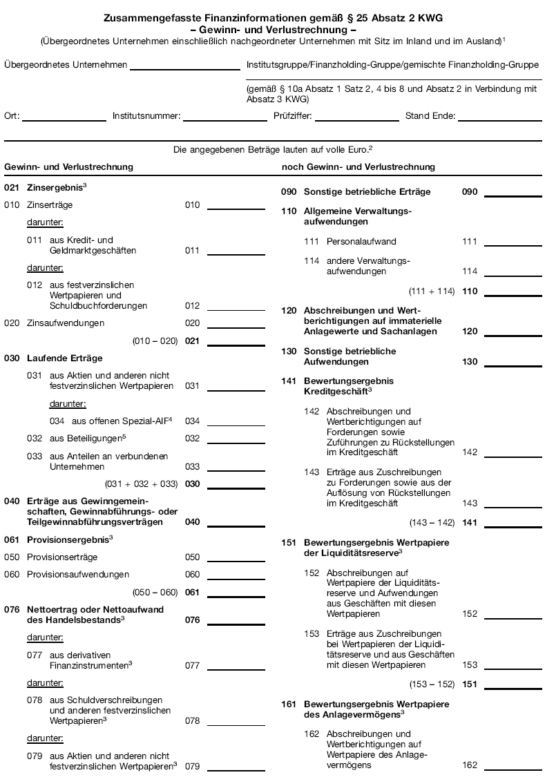 Anlage QGV - Gewinn- und Verlustrechnung - Seite 1 (BGBl. 2013 I S. 4223)