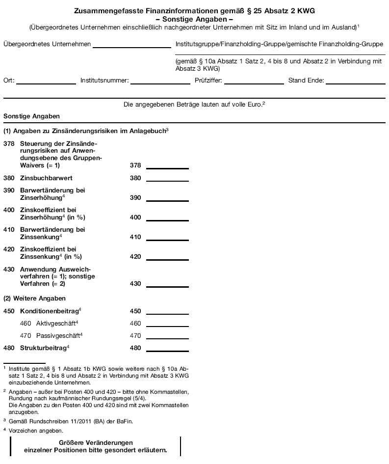 Anlage QSA 2 - Sonstige Angaben - (BGBl. 2013 I S. 4237)