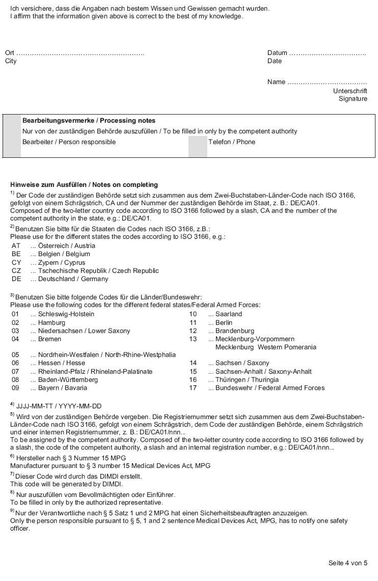 Formblatt für In-vitro-Diagnostika (BGBl. 2014 I S. 1242)