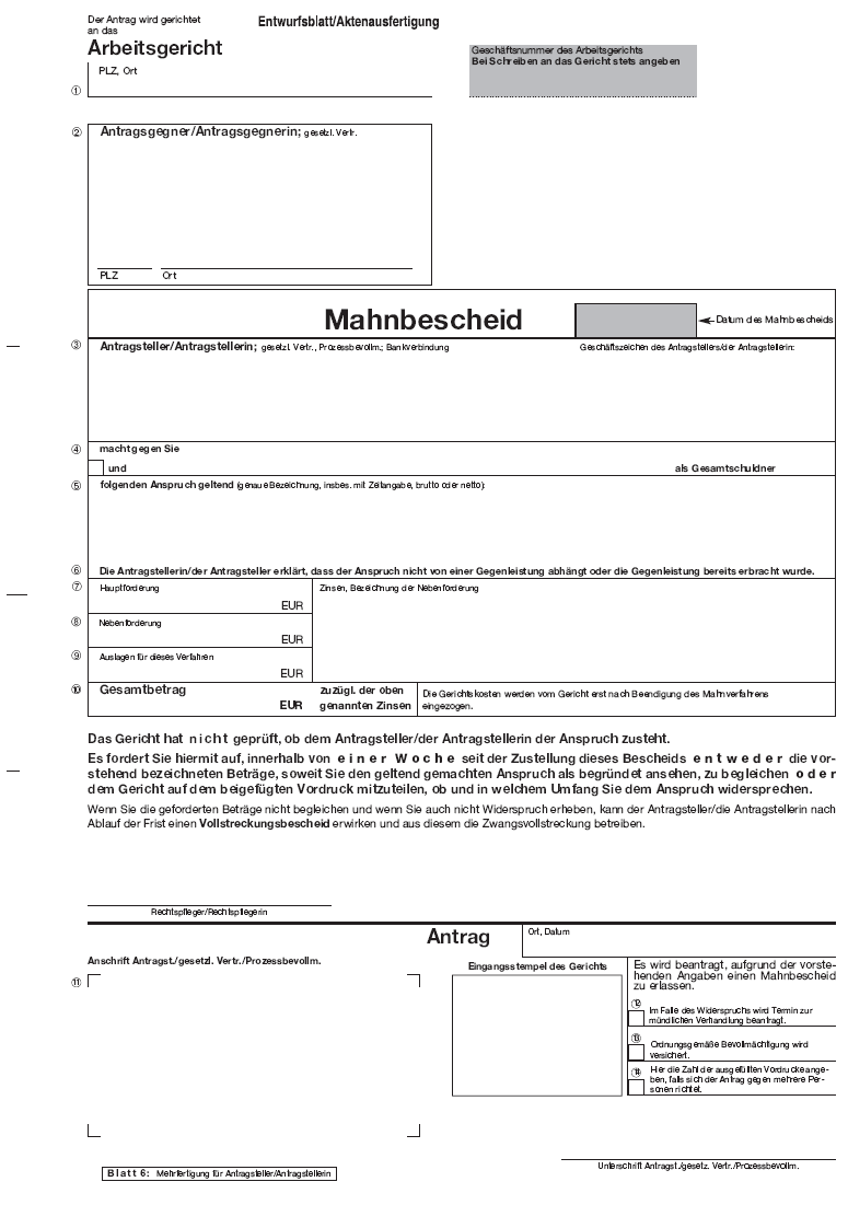 Gbr Rechtsform F r Mahnbescheid SoldanPlus Mahnbescheid 