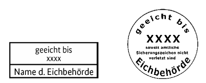Abbildung Zusatzzeichen Ende der Eichfrist (BGBl. 2014 I S. 2069)