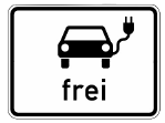 Abb. Piktogramm Elektrofahrzeuge erlaubt auf Bussonderfahrstreifen (BGBl. 2015 I S. 1575)