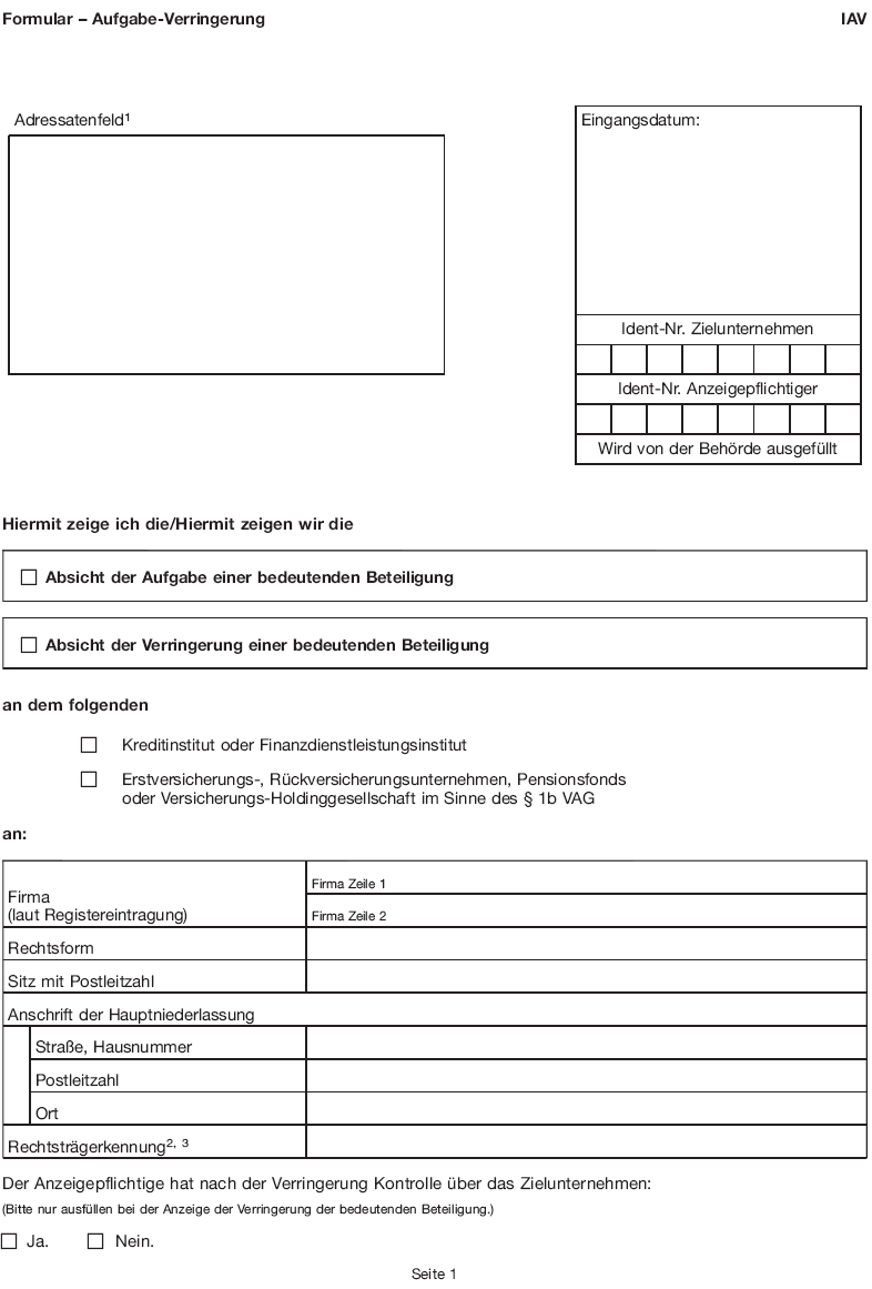 Formular - Aufgabe-Verringerung, Seite 1 (BGBl. 2015 I S. 1970)