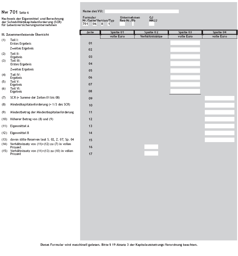 Solvabilitätsnachweis Nw 701 Seite 6 (BGBl. 2016 I S. 805)