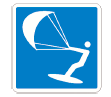 Abb. Tafelzeichen E.24 Kitesurfen (BGBl. 2016 I S. 1268)