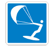 Abb. Tafelzeichen E.24 Kitesurfen (BGBl. 2016 I S. 1268)