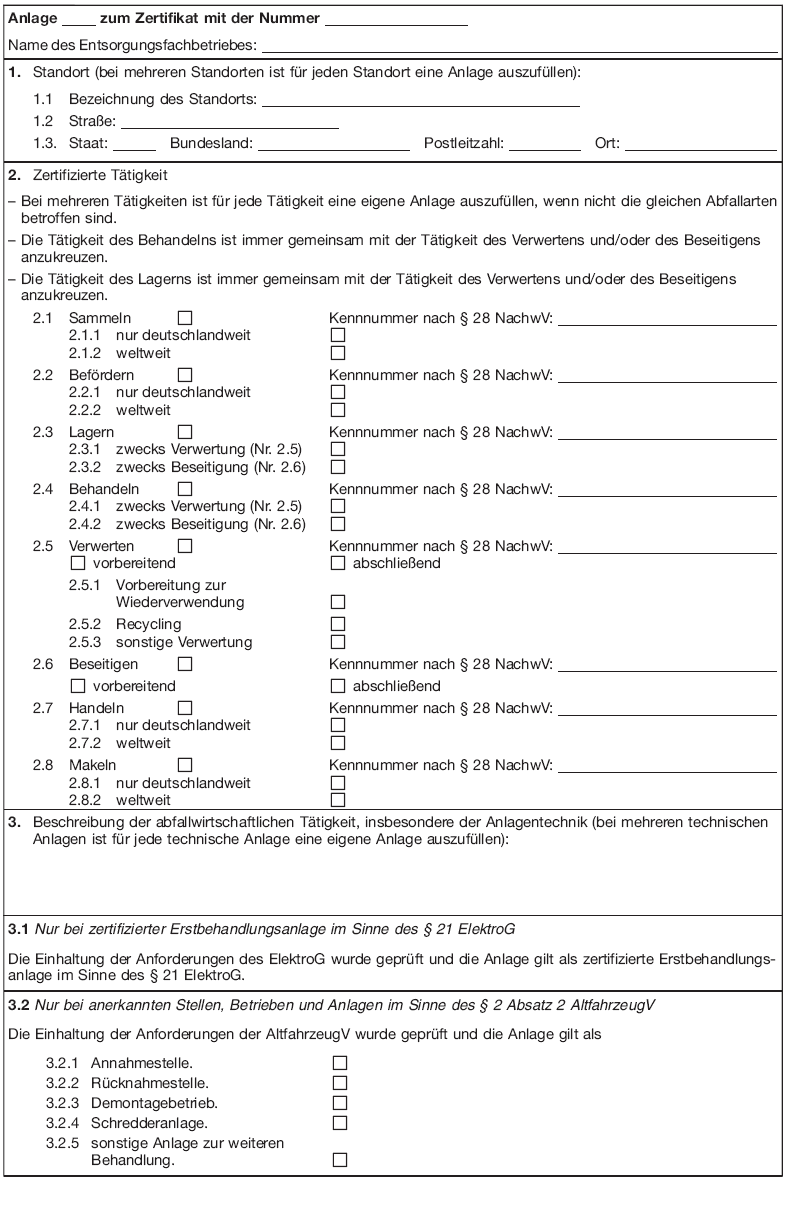 Vordruck für das Zertifikat, Seite 2 (BGBl. 2016 I S. 2787)