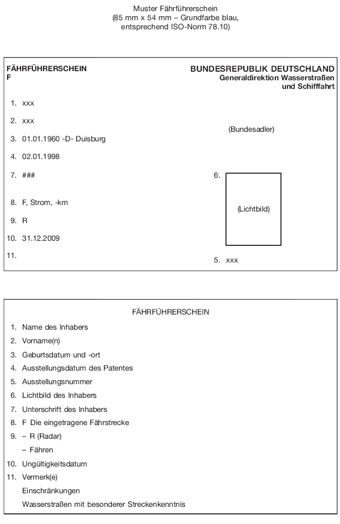 Muster Fährführerschein (BGBl. 2016 I S. 2969)