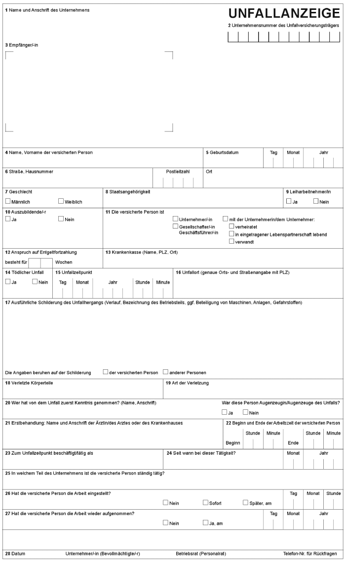 Unfallanzeige (BGBl. 2016 I S. 3098)