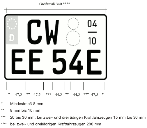 Abb. zweizeiliges Saisonkennzeichen (BGBl. 2017 I S. 535)