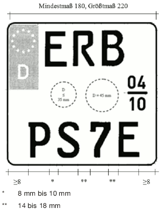 Abb. Kraftradkennzeichen als Saisonkennzeichen (BGBl. 2017 I S. 536)
