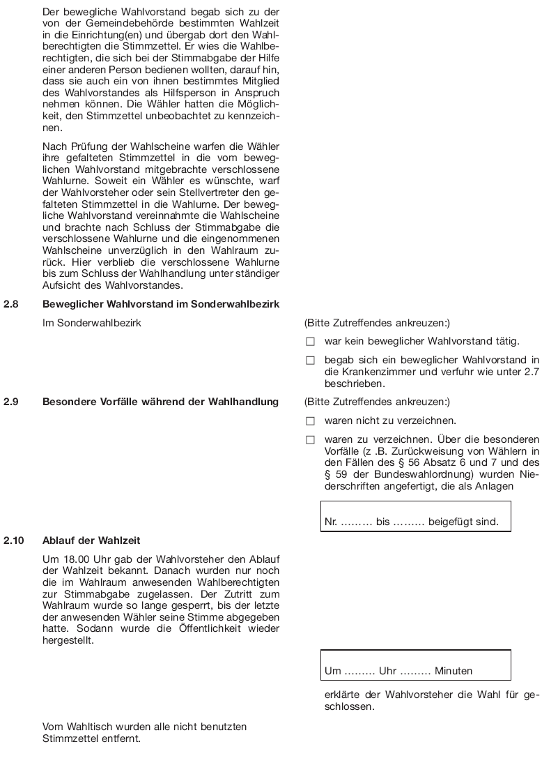 Wahlniederschrift Seite 4 (BGBl. 2017 I S. 600)